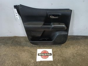 2016-2023 Toyota Tacoma Black Front Door Interior Trim Panel - Rear, Left (Driver) (Used OEM)