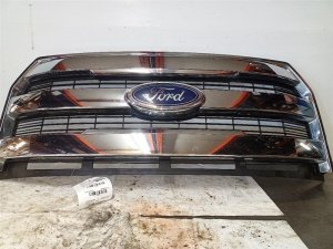 2015-2017 Ford F-150 Black Grille Assembly with Chrome Bars and Black Textured Background (Used OEM)