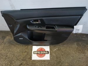 2015-2021 Subaru WRX STI Black Door Interior Trim Panel - Front, Right (Passenger) (Used OEM)