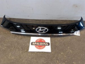 2019 Hyundai Santa Fe XL Black Rear Body Panel Finish Panel with Backup Camera Cutout (Used OEM)