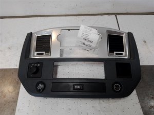 2006-2008 Dodge Ram 1500 Silver Radio and Vent Instrument Panel Bezel (Used OEM)