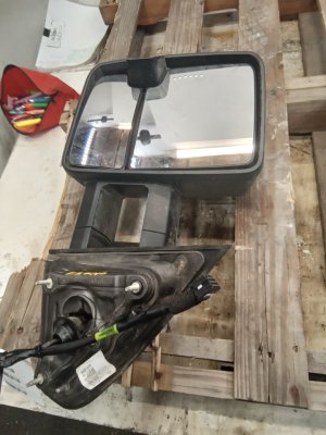 2015-2019 Chevrolet Silverado 1500 Power Door/Side View Mirror with Signal and Spotter Glass - Left (Driver) (Used OEM)