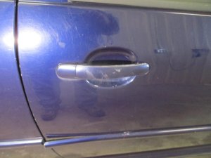  Volkswagen Jetta gli Blue Exterior Door Handle Outer Half - Front (Used OEM)
