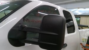 2007-2008 Chevrolet Silverado 1500 Black Power Heated Door/Side View Mirror - Left (Driver) (Used OEM)