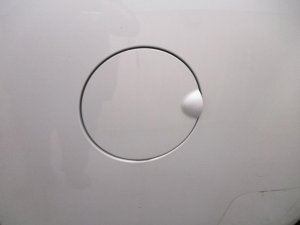 2007-2014 GMC Sierra 2500 HD Beige Fleetside Fuel Filler Door (Used OEM)