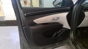 2022-2025 Hyundai Tucson Gray Leather Door Interior Trim Panel - Front (Used OEM)