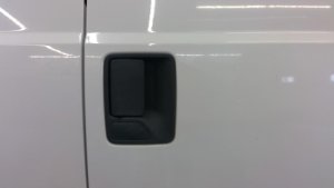 1999-2016 Ford F-250 Super Duty White Front Exterior Door Handle without Key Hole - Right (Passenger) (Used OEM)