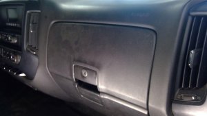 2015-2019 GMC Sierra 3500 HD Black Upper Glove Box (Used OEM)