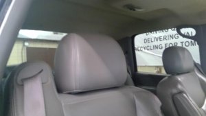 2006-2007 GMC Sierra 1500 Gray Seat Leather Headrest - Front (Used OEM)