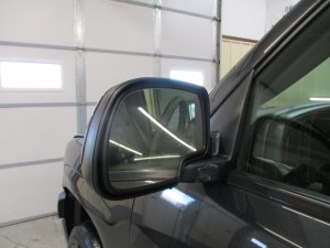2003-2007 Chevrolet Silverado 1500 Gray Power Heated Dimming Memory Folding Signal Door/Side View Mirror - Left (Driver) (Used OEM)