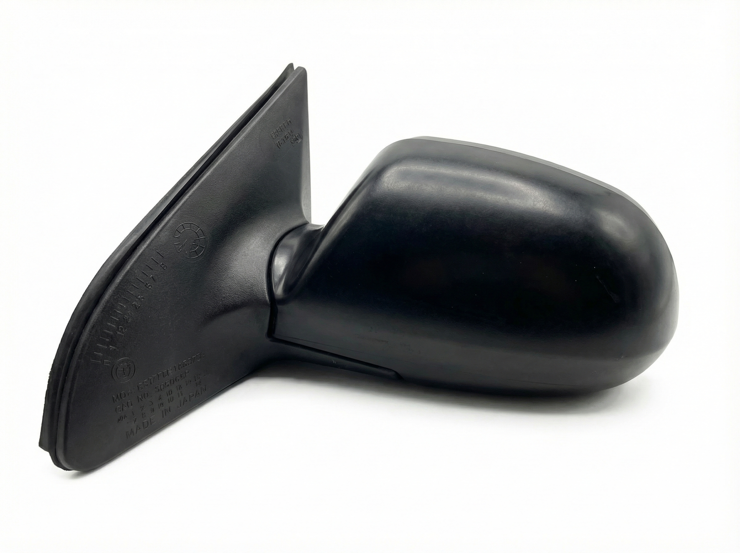 2002-2004 Kia Spectra Black Manual Lever Control Door/Side View Mirror - Left (Driver) (Used OEM)