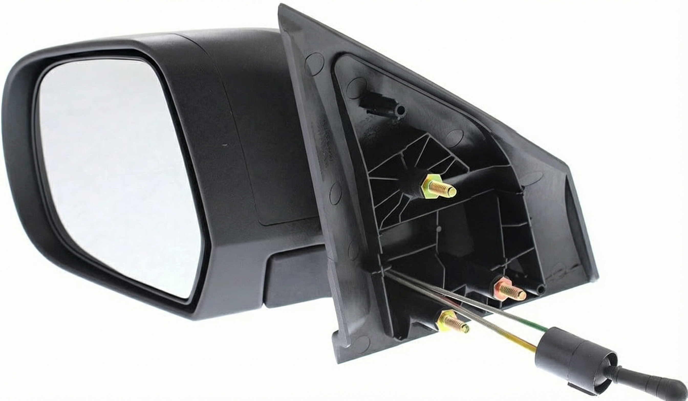 2012-2014 Nissan Versa Black Manual Door/Side View Mirror - Left (Driver) (Used OEM)