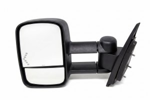 2007-2008 GMC Sierra 2500 HD Black Power Heated Door/Side View Mirror - Left (Driver) (Used OEM)