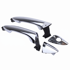 2011-2016 Hyundai Elantra Silver Exterior Door Handle Assembly - Rear, Left (Driver) (Used OEM)