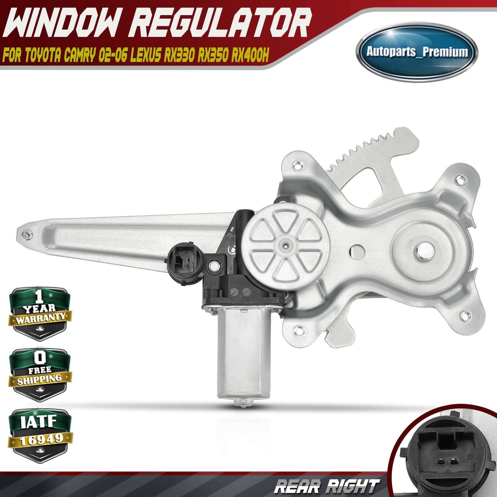 2006-2009 Lexus RX400h Power Window Regulator without Motor - Rear, Right (Passenger) (Used OEM)