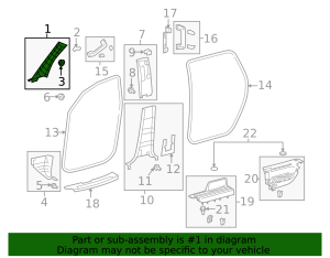 2008-2022 Toyota Sequoia Gray Body A-Pillar Trim Panel with Grab Handle Provision - Front, Left (Driver) (Used OEM)