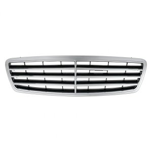 2005-2007 Mercedes-Benz C300 Black Grille with Chrome Bars and Chrome Surround (Used OEM)