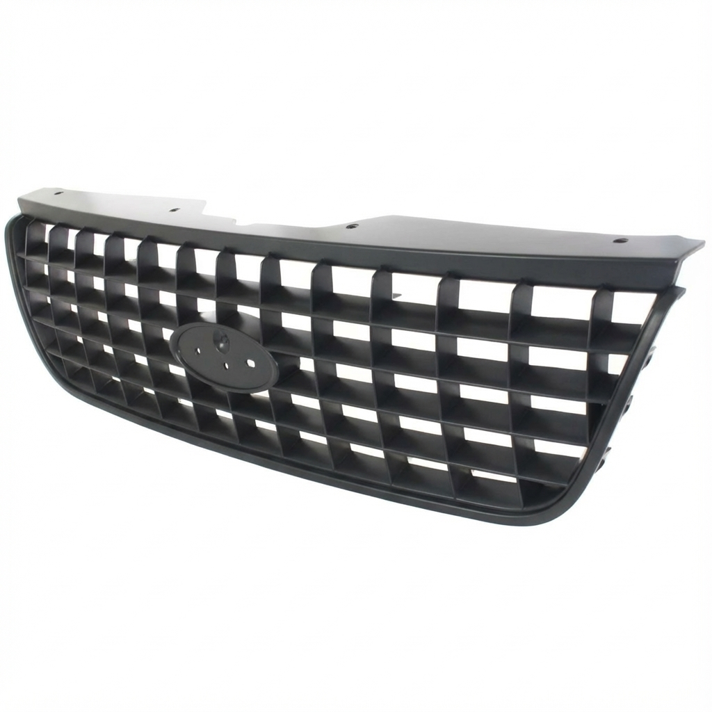 2002 Ford Explorer Gray Upper Grille Assembly with Chrome and Gray Textured Insert (Used OEM)