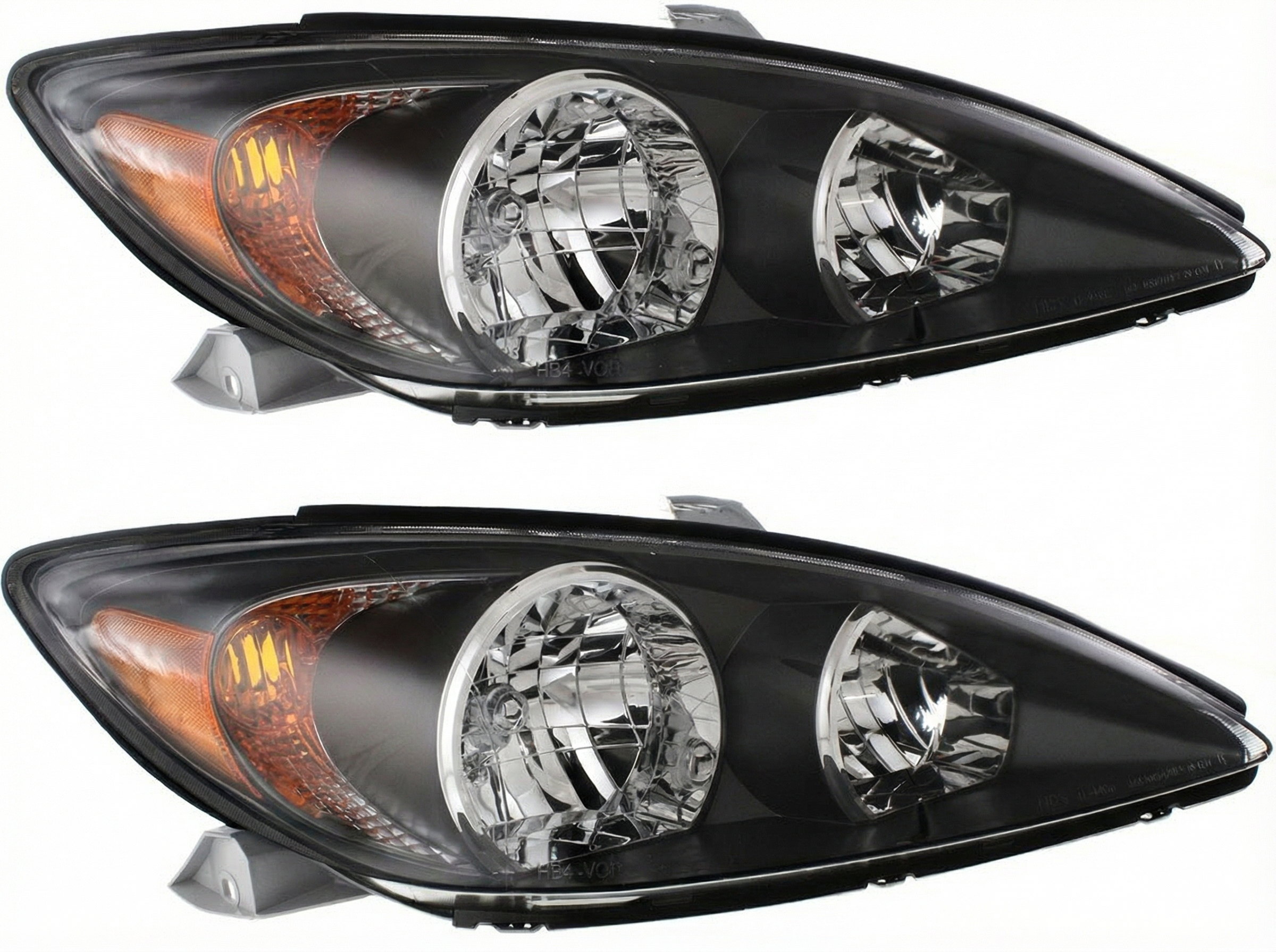 2002-2004 Toyota Camry Black SE Black Trim Headlight Assembly - Right (Passenger) (New OEM)