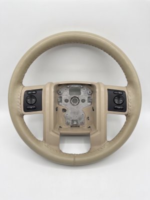 2007-2010 Ford Explorer Sport Trac Tan Leather Steering Wheel (Used OEM)
