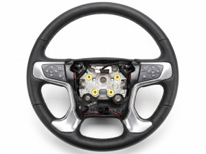 2015-2020 GMC Yukon Black Urethane Steering Wheel with Control Buttons (Used OEM)