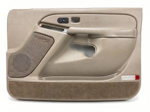 2003-2007 GMC Sierra 2500 HD Tan Door Interior Trim Panel - Front, Right (Passenger) (Used OEM)