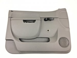 2003-2007 GMC Sierra 2500 HD Gray Door Interior Trim Panel - Front, Right (Passenger) (Used OEM)
