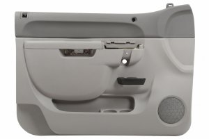 2003-2006 GMC Sierra 2500 HD Gray Door Interior Trim Panel - Front, Right (Passenger) (Used OEM)
