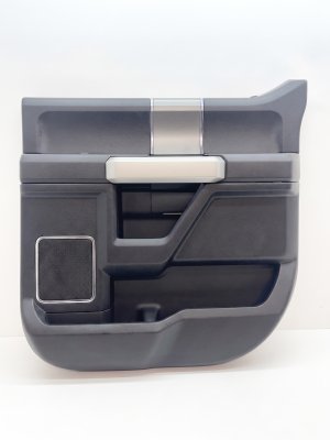 2015-2020 Ford F-150 Black Door Interior Trim Panel - Rear, Right (Passenger) (Used OEM)