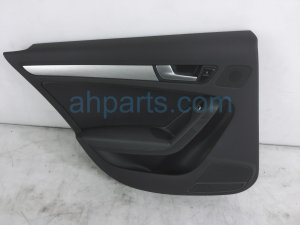 2013-2016 Audi A4 Black Door Interior Trim Panel - Rear, Left (Driver) (Used OEM)