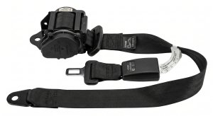 2015-2019 Subaru Outback Black Seat Belt Assembly - Rear, Left (Driver) (Used OEM)