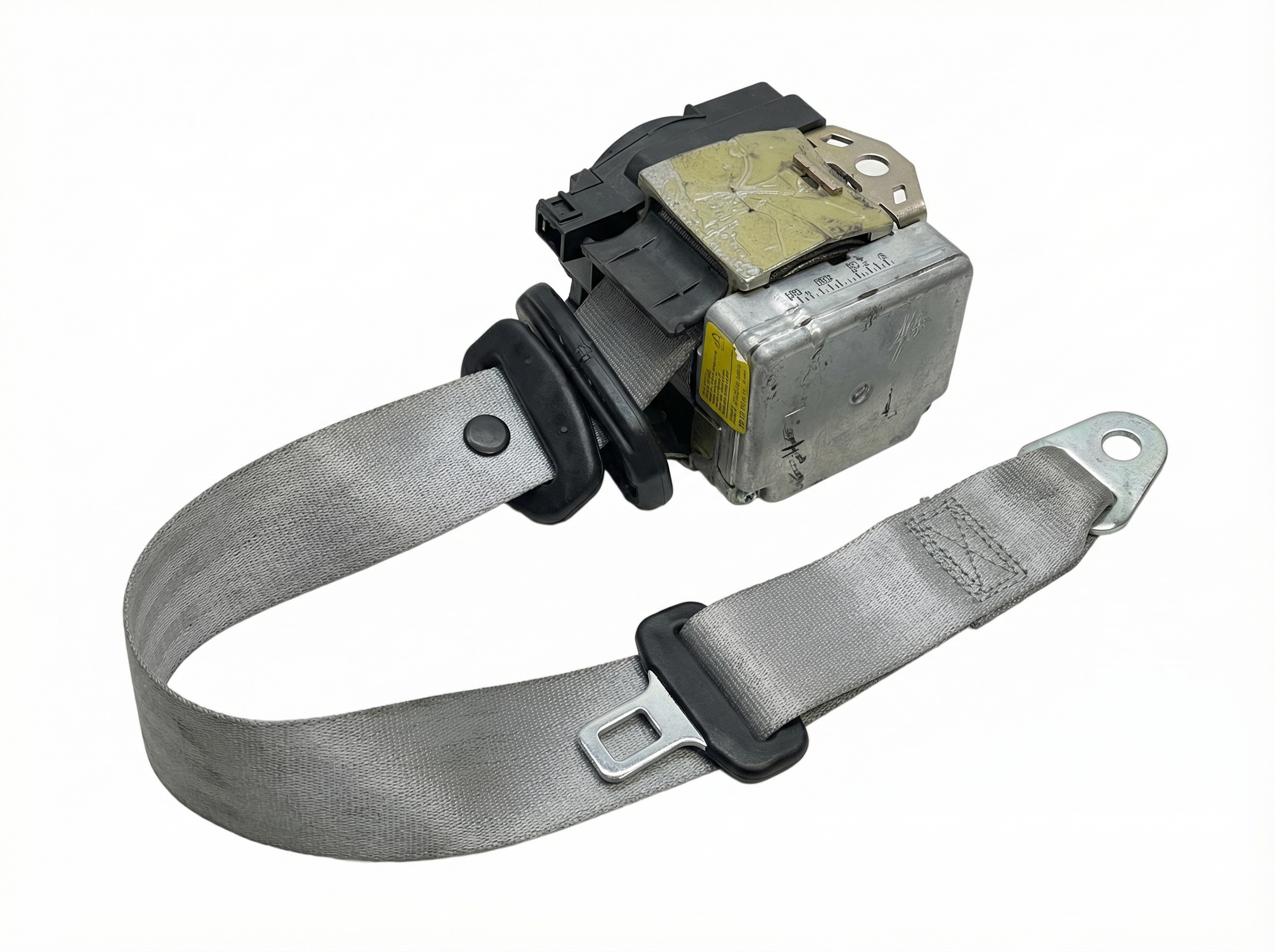 2001-2006 Mercedes-Benz S600 Gray Seat Belt Buckle with Pretensioner - Rear (Used OEM)