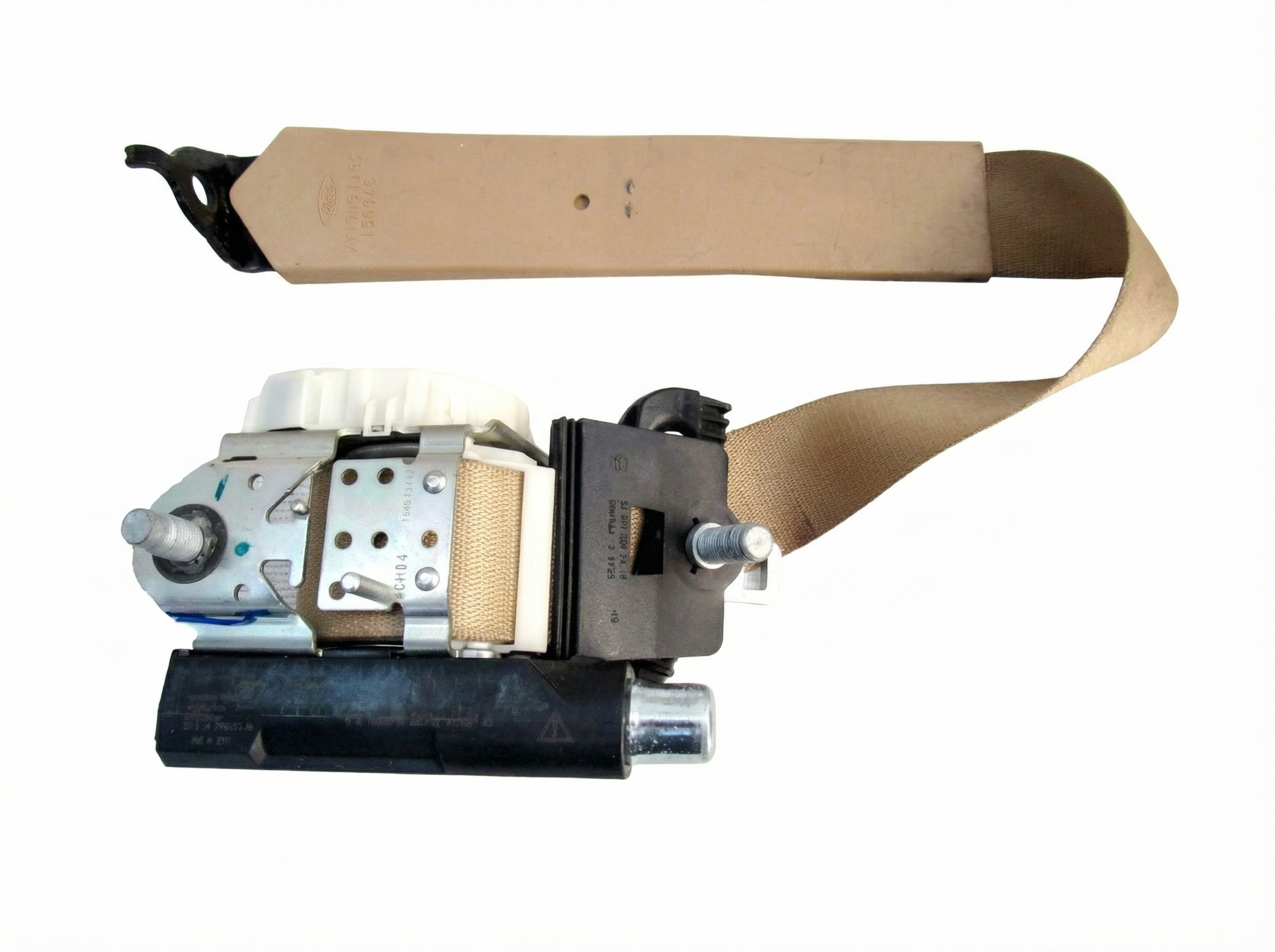2007-2012 Mercedes-Benz GL550 Tan 3rd Row Seat Belt Assembly with Pretensioner - Rear (Used OEM)