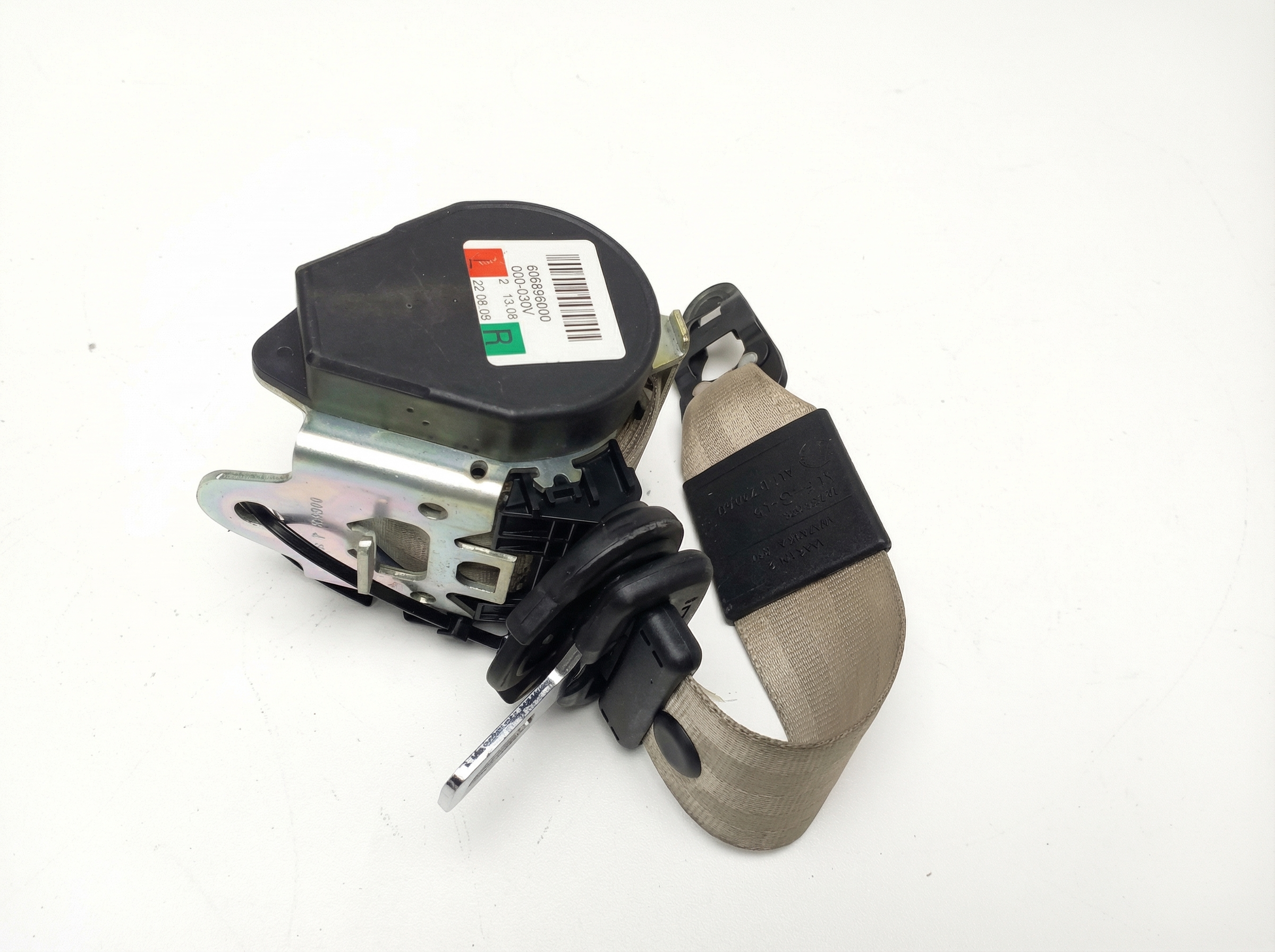 2007-2015 Audi Q7 Black Seat Belt Assembly with Pretensioner - Rear (Used OEM)