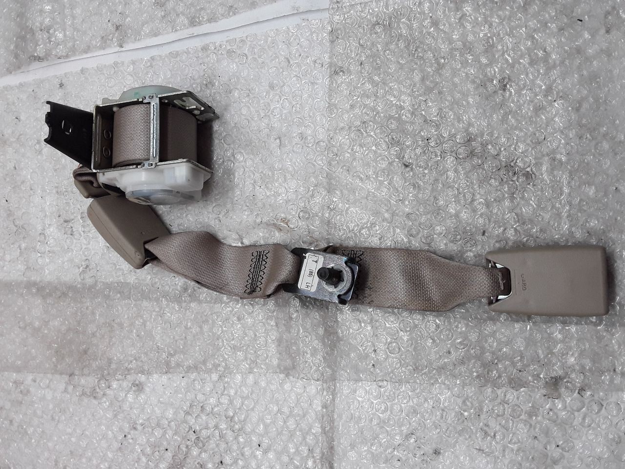 2003-2005 Mazda Mazda6 Tan Seat Belt Assembly - Front, Right (Passenger) (Used OEM)