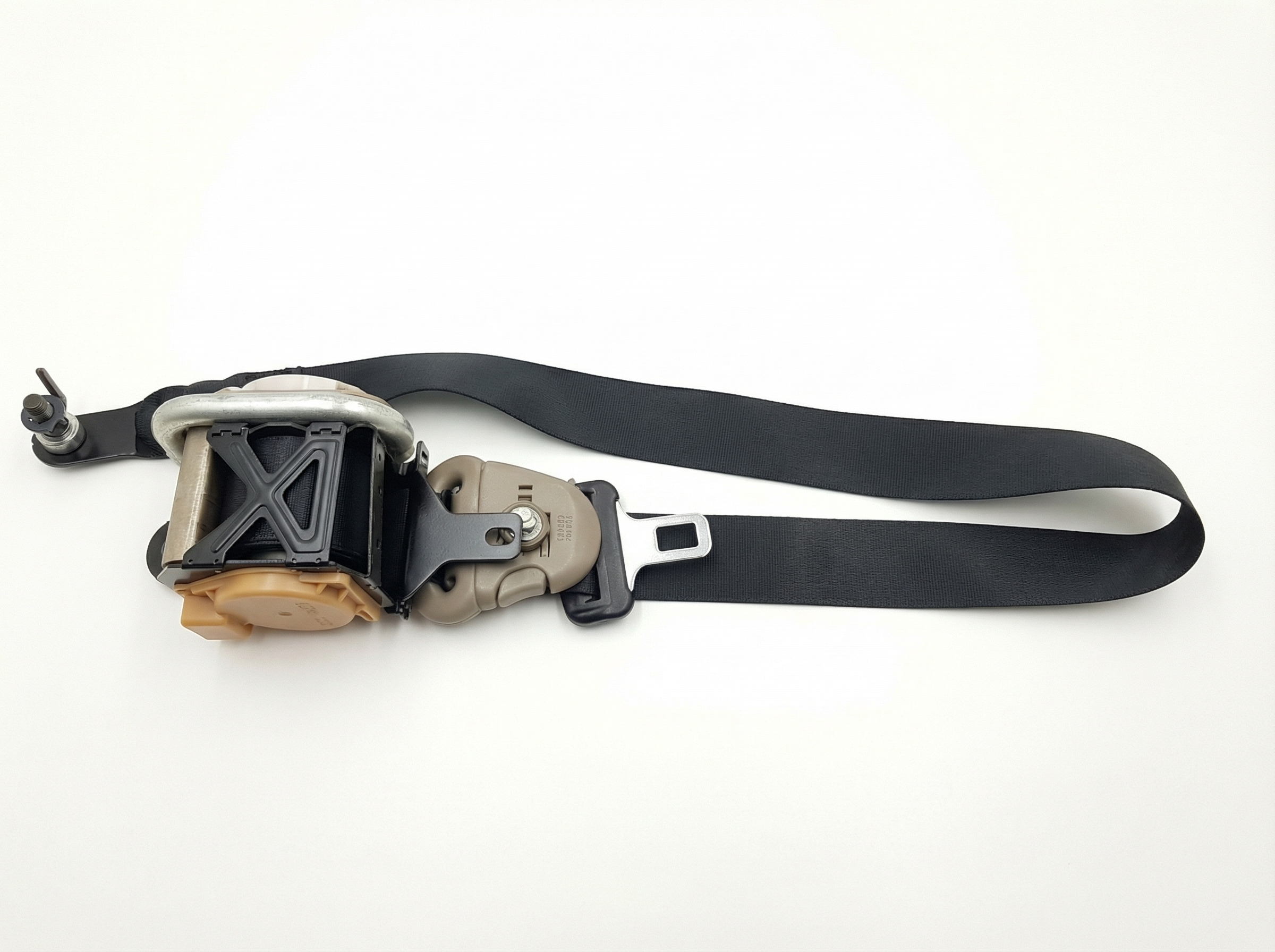 2005 Subaru Impreza Black Seat Belt Assembly with Pretensioner - Front (Used OEM)