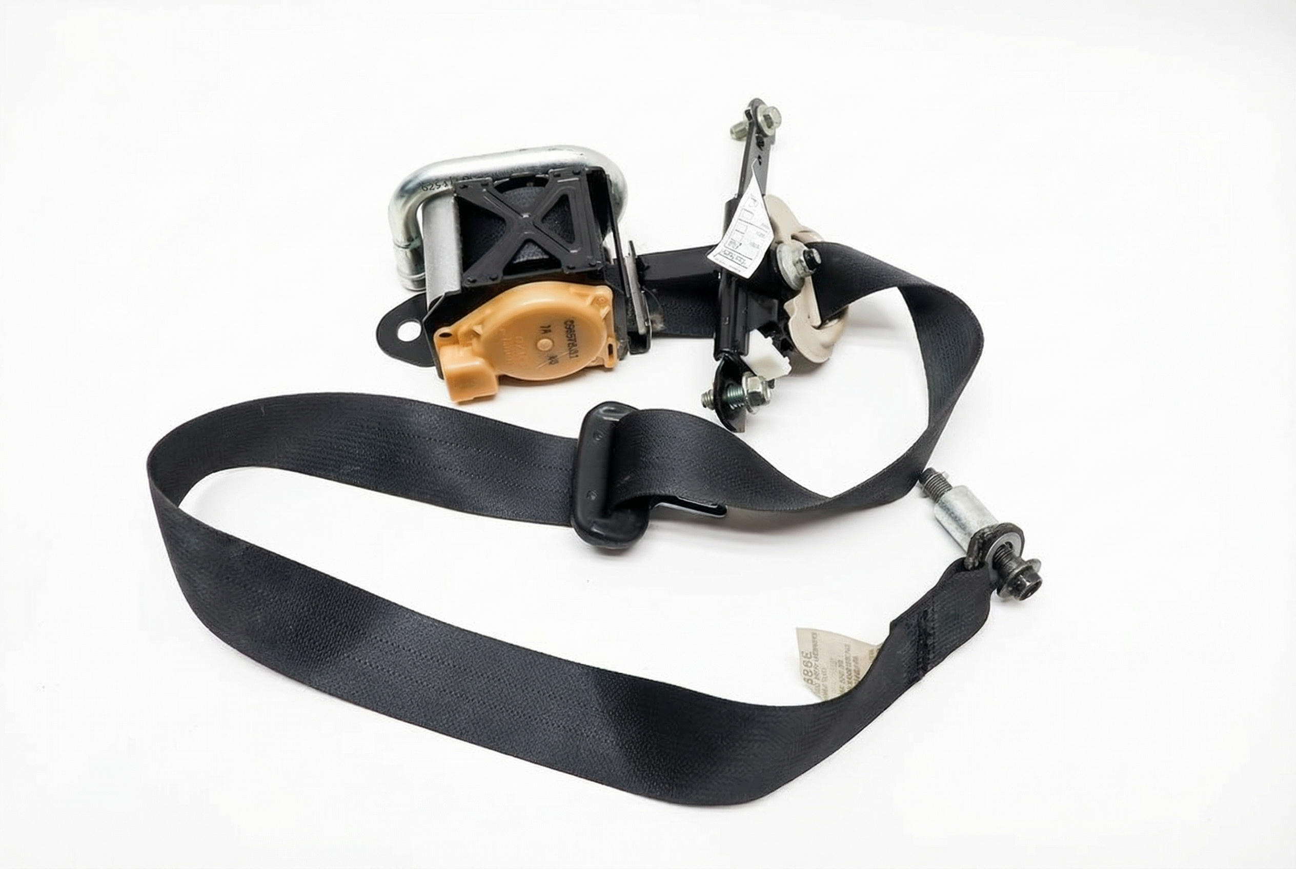 2012 INFINITI QX56 Black Seat Belt Assembly with Pretensioner - Front (Used OEM)