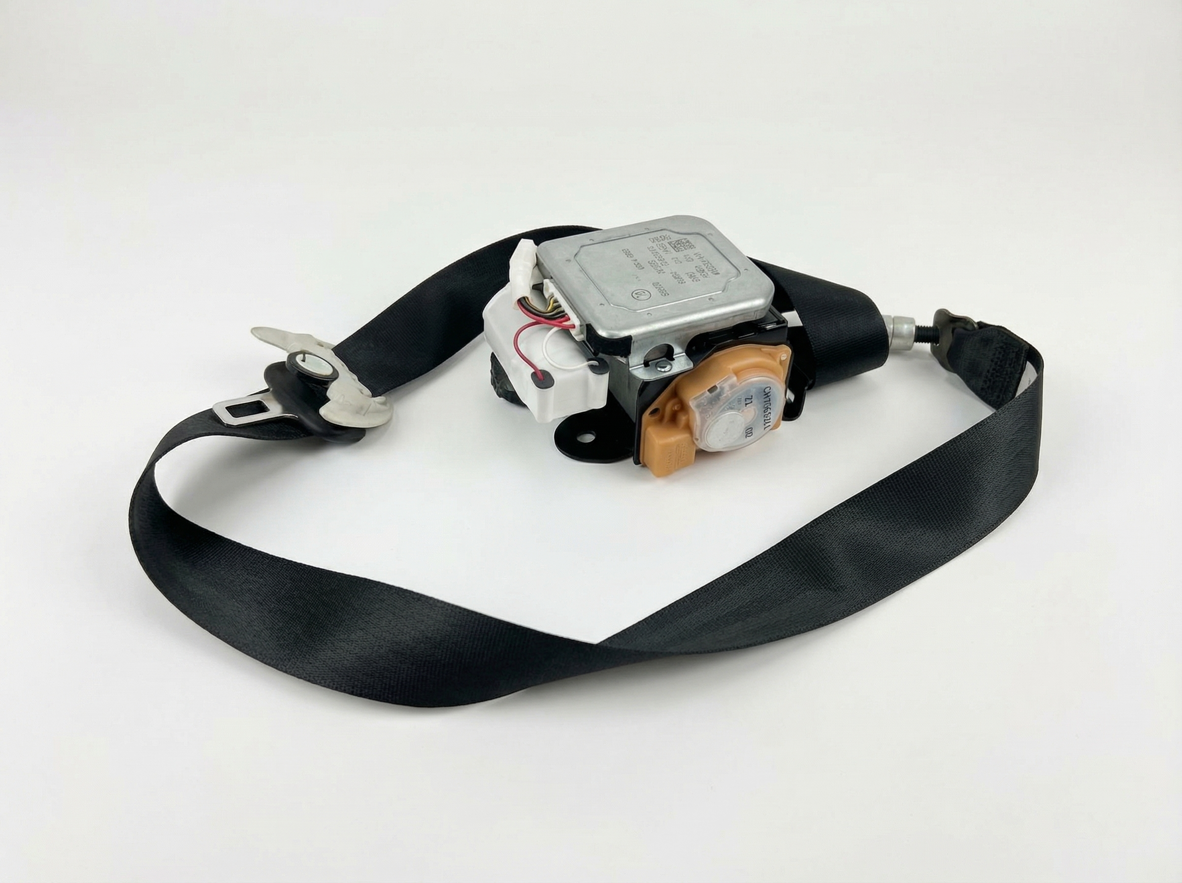 2012 INFINITI QX56 Black Seat Belt Assembly with Pretensioner - Front (Used OEM)