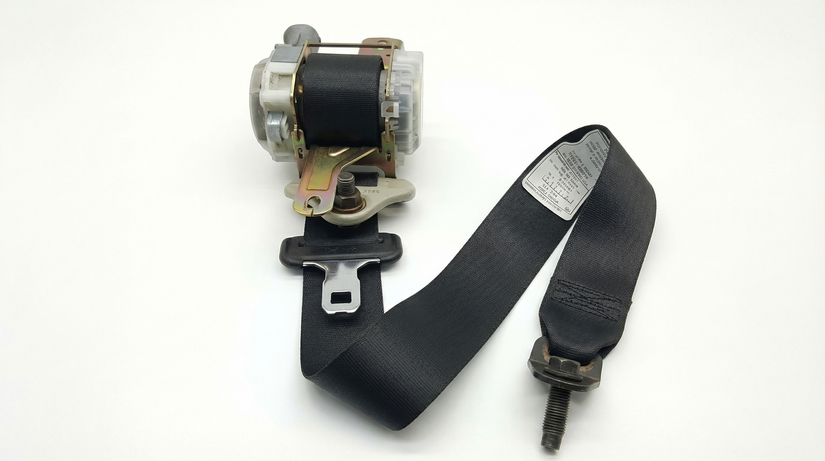 2003-2004 INFINITI G35 Tan Seat Belt Buckle with Pretensioner - Front (Used OEM)