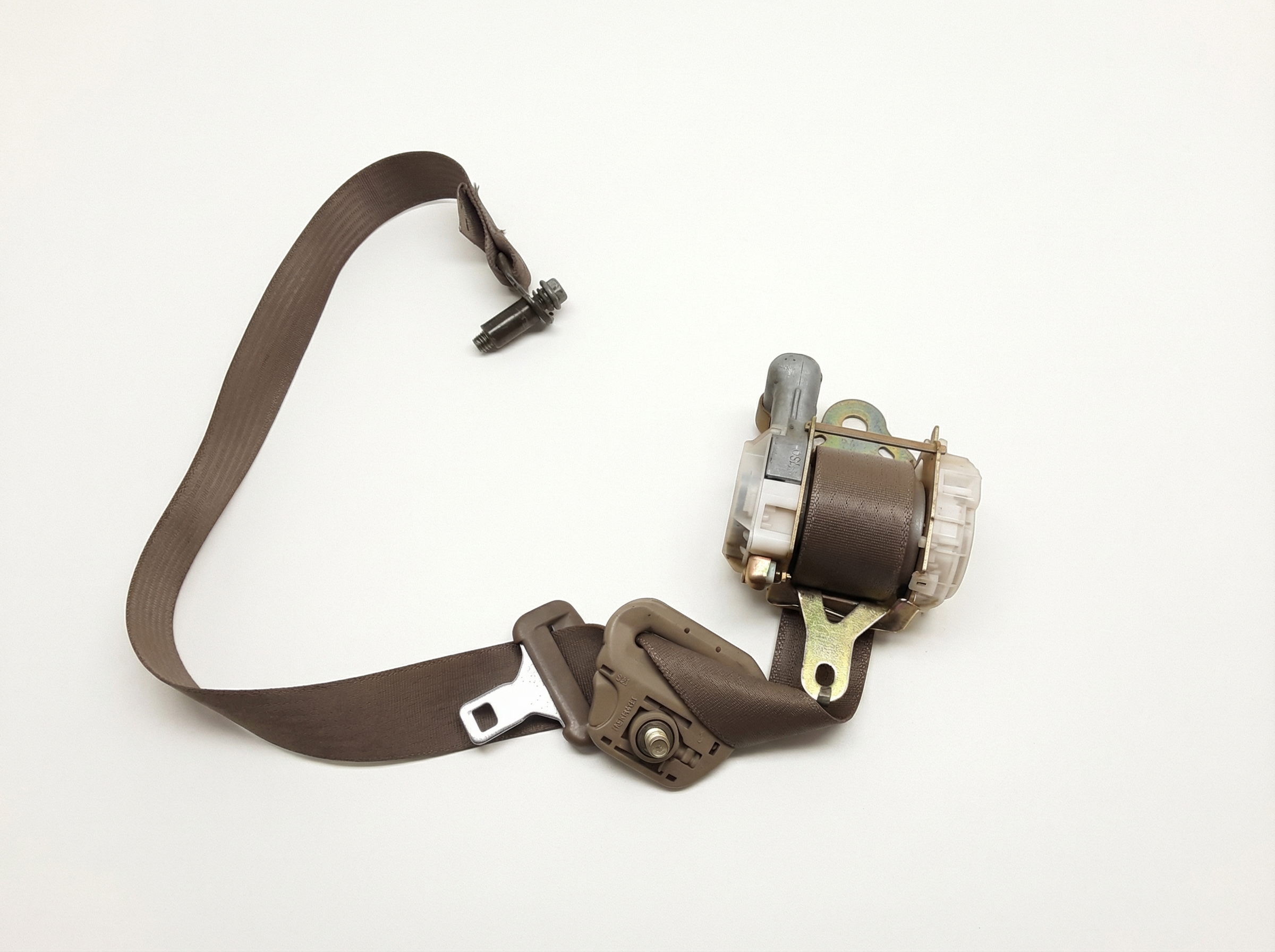 2003-2004 Toyota Sequoia Tan Seat Belt Buckle with Pretensioner - Front, Left (Driver) (Used OEM)