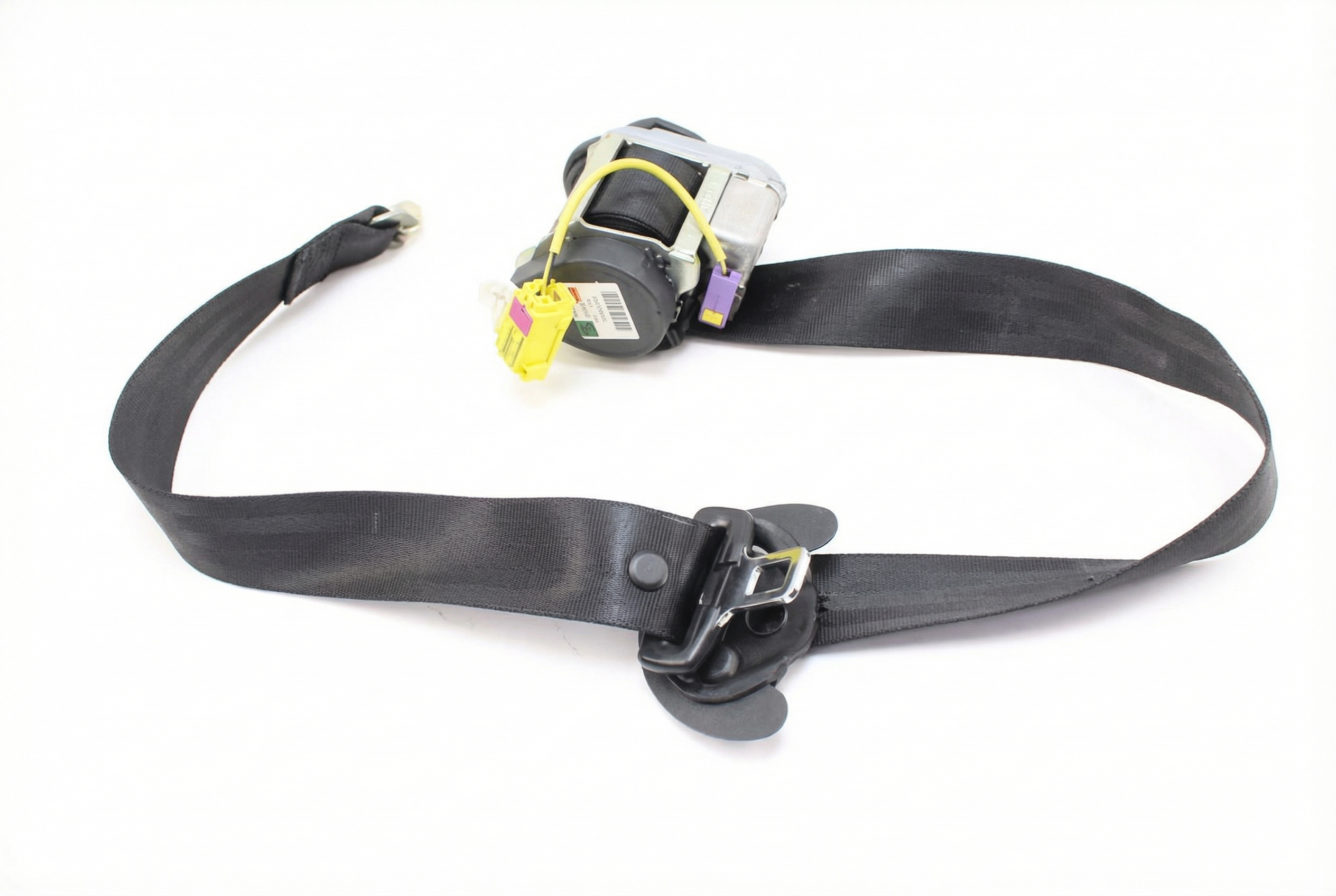 2006-2010 Volkswagen Passat Black Seat Belt Retractor with Pretensioner - Front, Right (Passenger) (Used OEM)