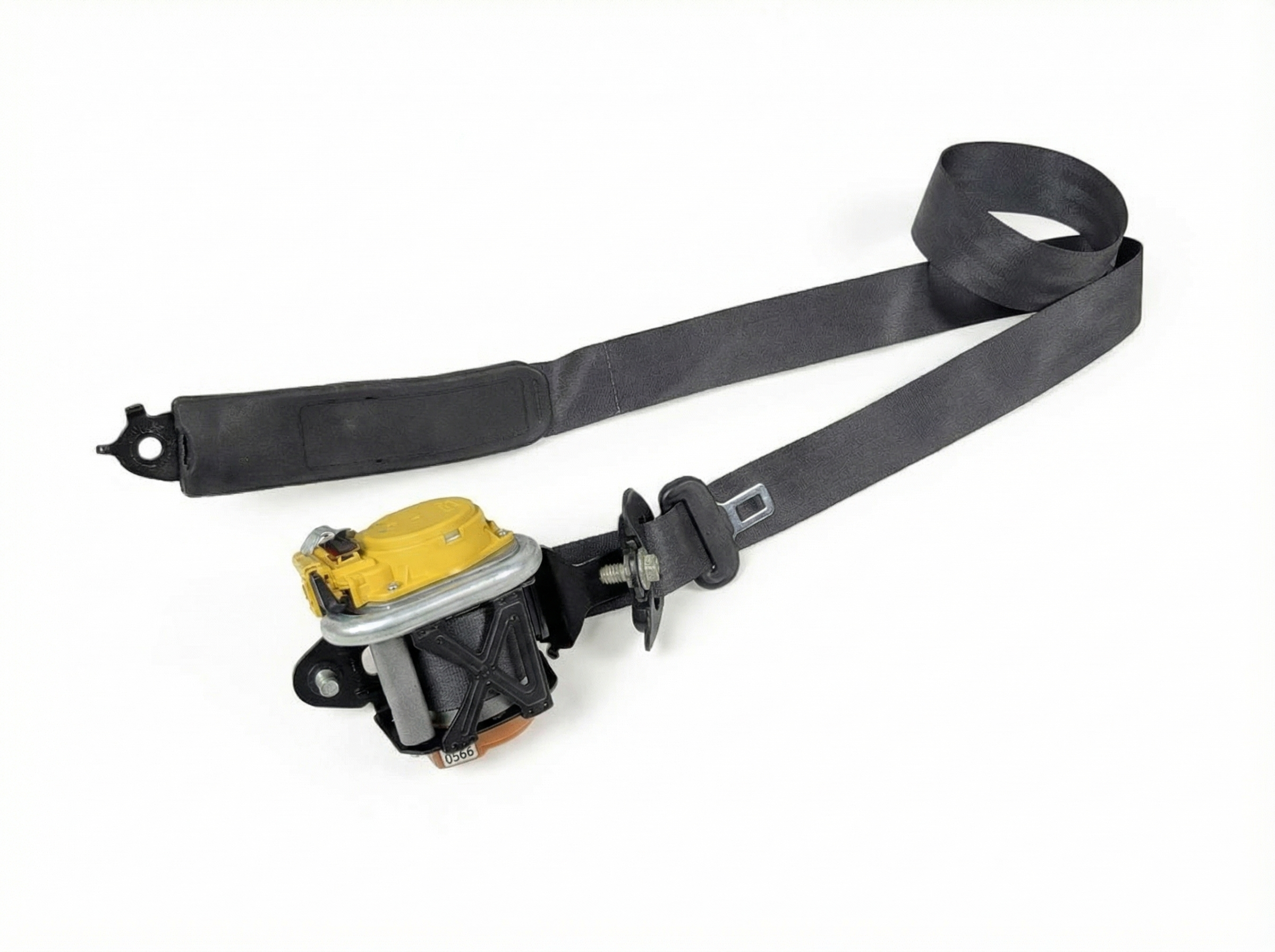 2005-2008 Acura RL Black Seat Belt Assembly with Pretensioner - Front (Used OEM)