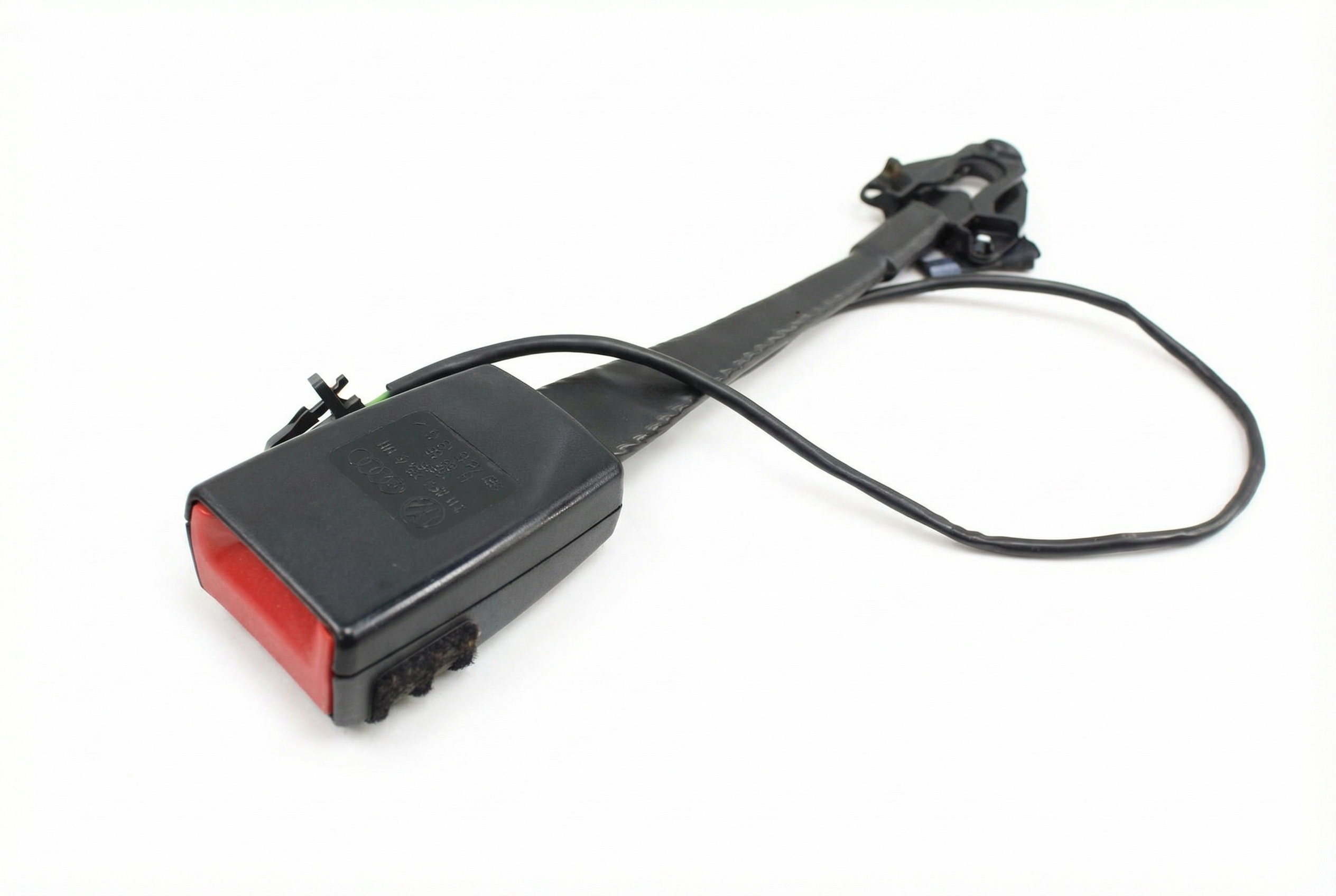 2007-2009 Audi Q7 Black Seat Belt Buckle with Pretensioner - Front, Left (Driver) (Used OEM)