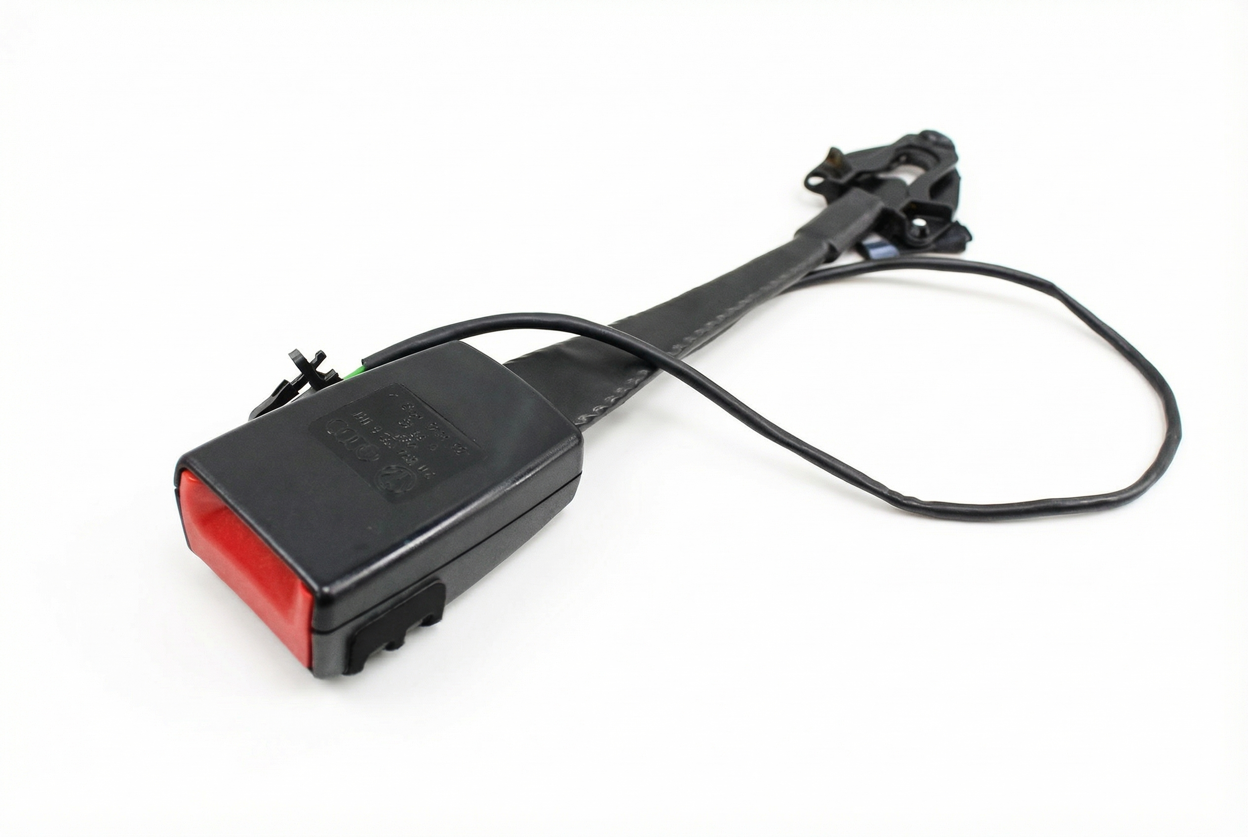 2000-2002 Audi A4 Black Seat Belt Buckle with Pretensioner - Front (Used OEM)