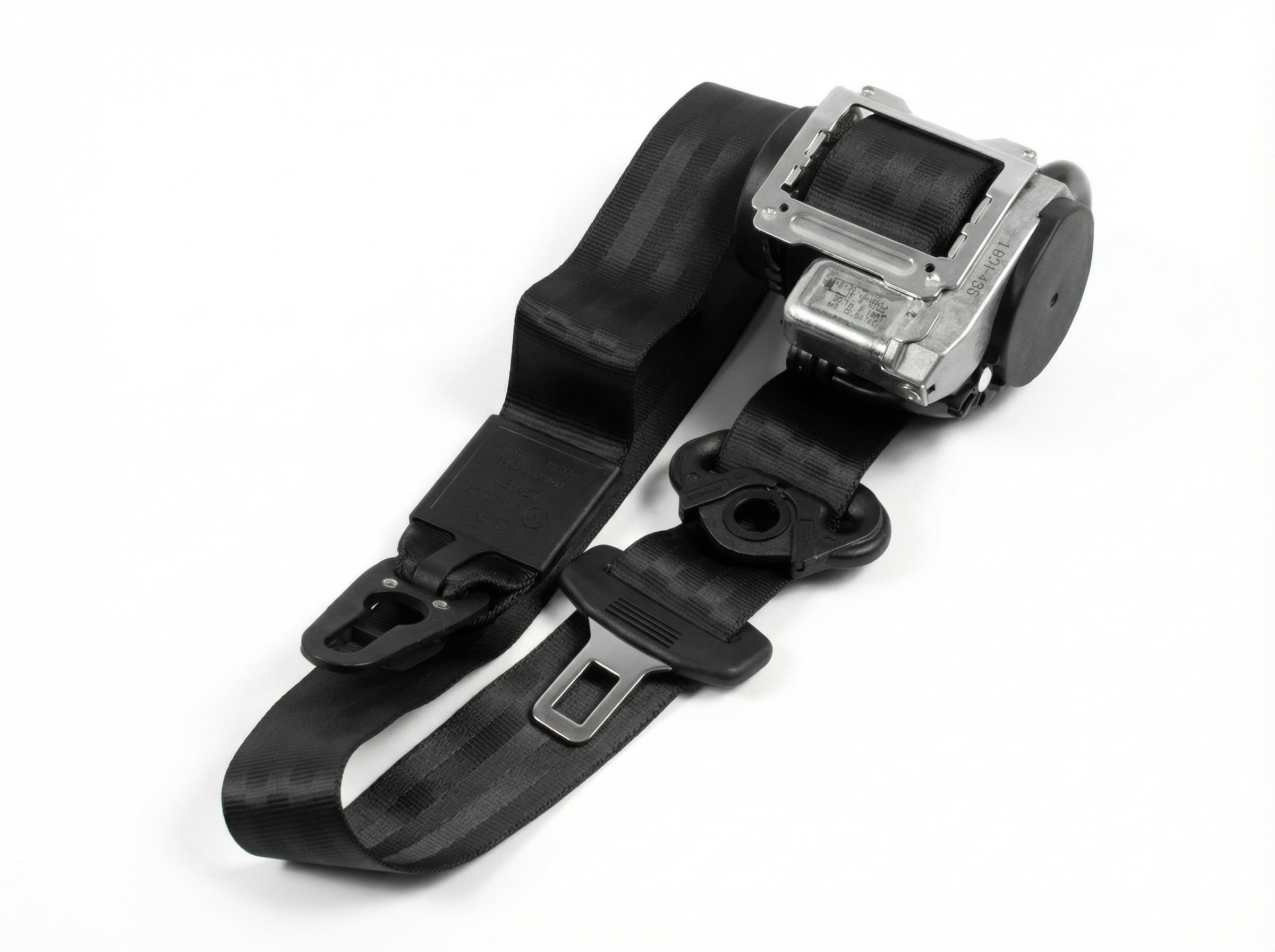 2005-2011 Audi A6 Black Seat Belt Retractor Assembly with Pretensioner - Front, Left (Driver) (Used OEM)