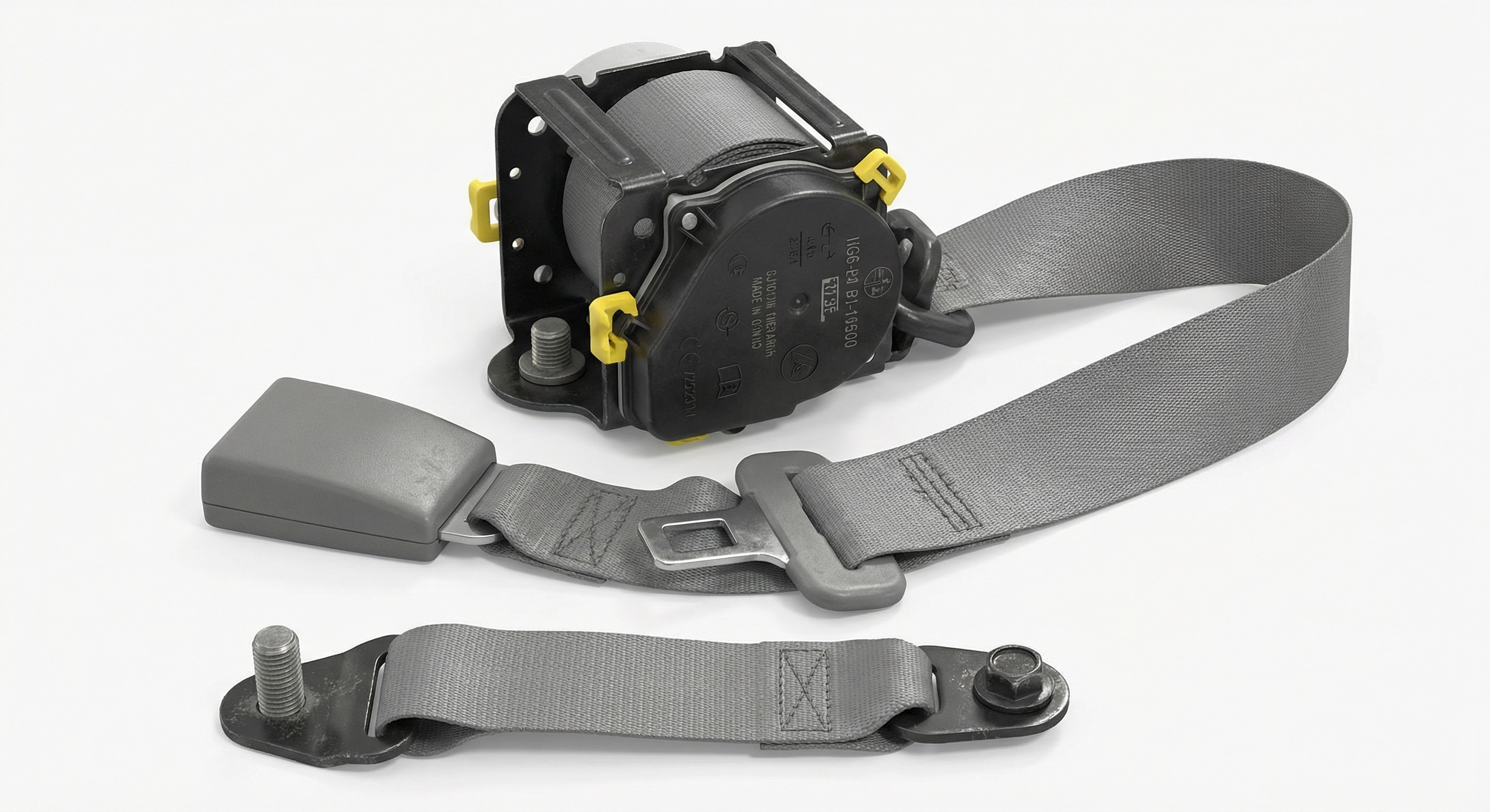 2005-2006 Honda Odyssey Gray Seat Belt Assembly with Pretensioner - Front, Left (Driver) (Used OEM)