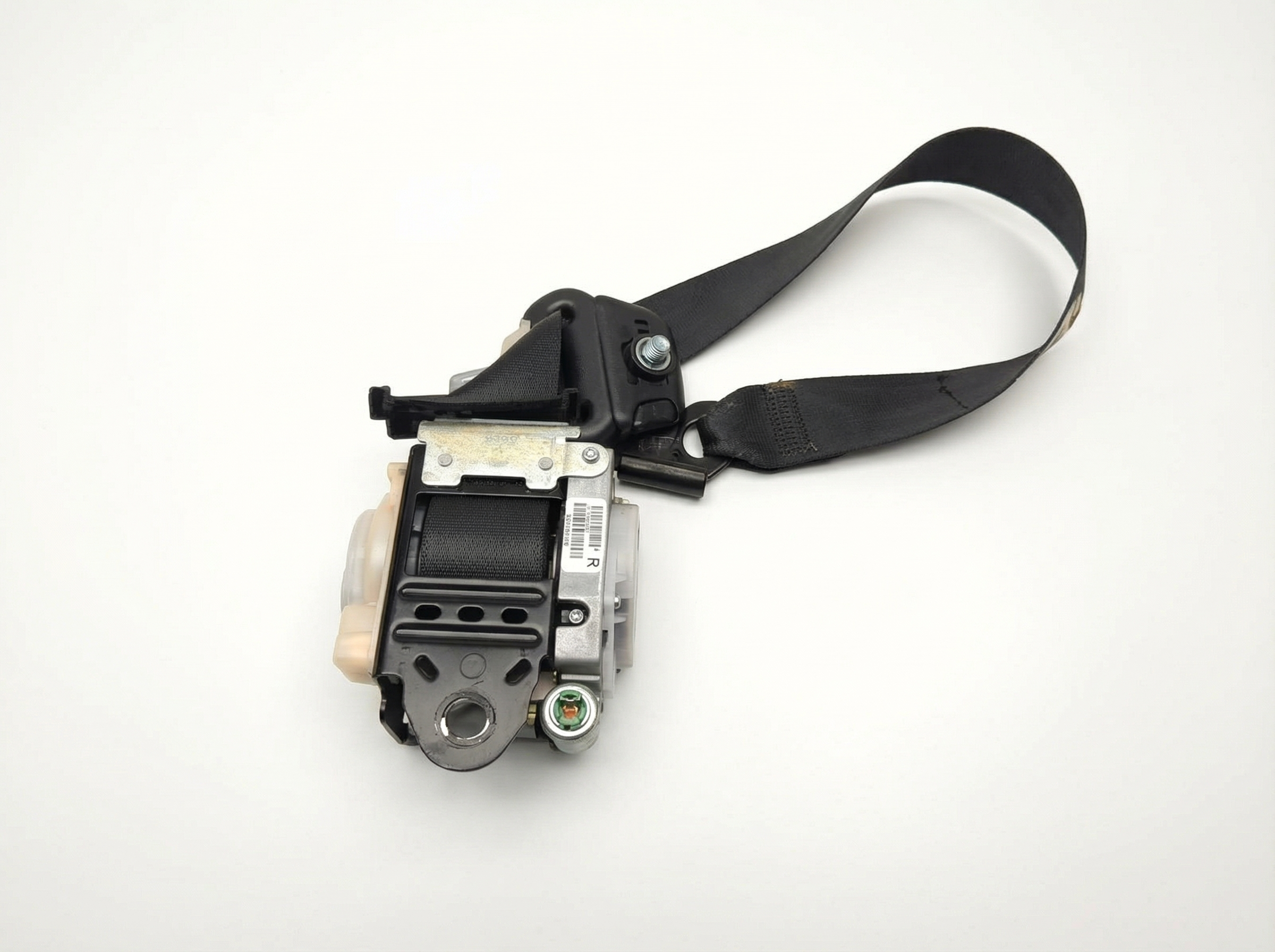 2006-2012 Mitsubishi Eclipse Gray Seat Belt Assembly with Pretensioner - Front, Right (Passenger) (Used OEM)