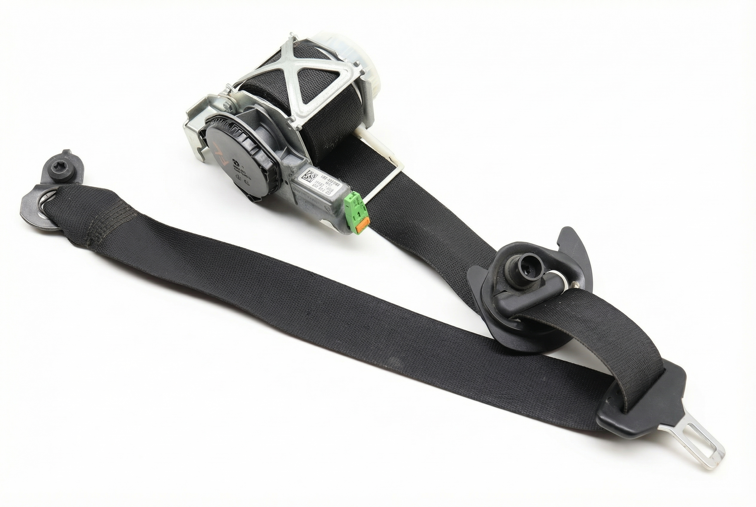 2008-2010 Mercedes-Benz C350 Gray Seat Belt Buckle with Pretensioner - Front (Used OEM)