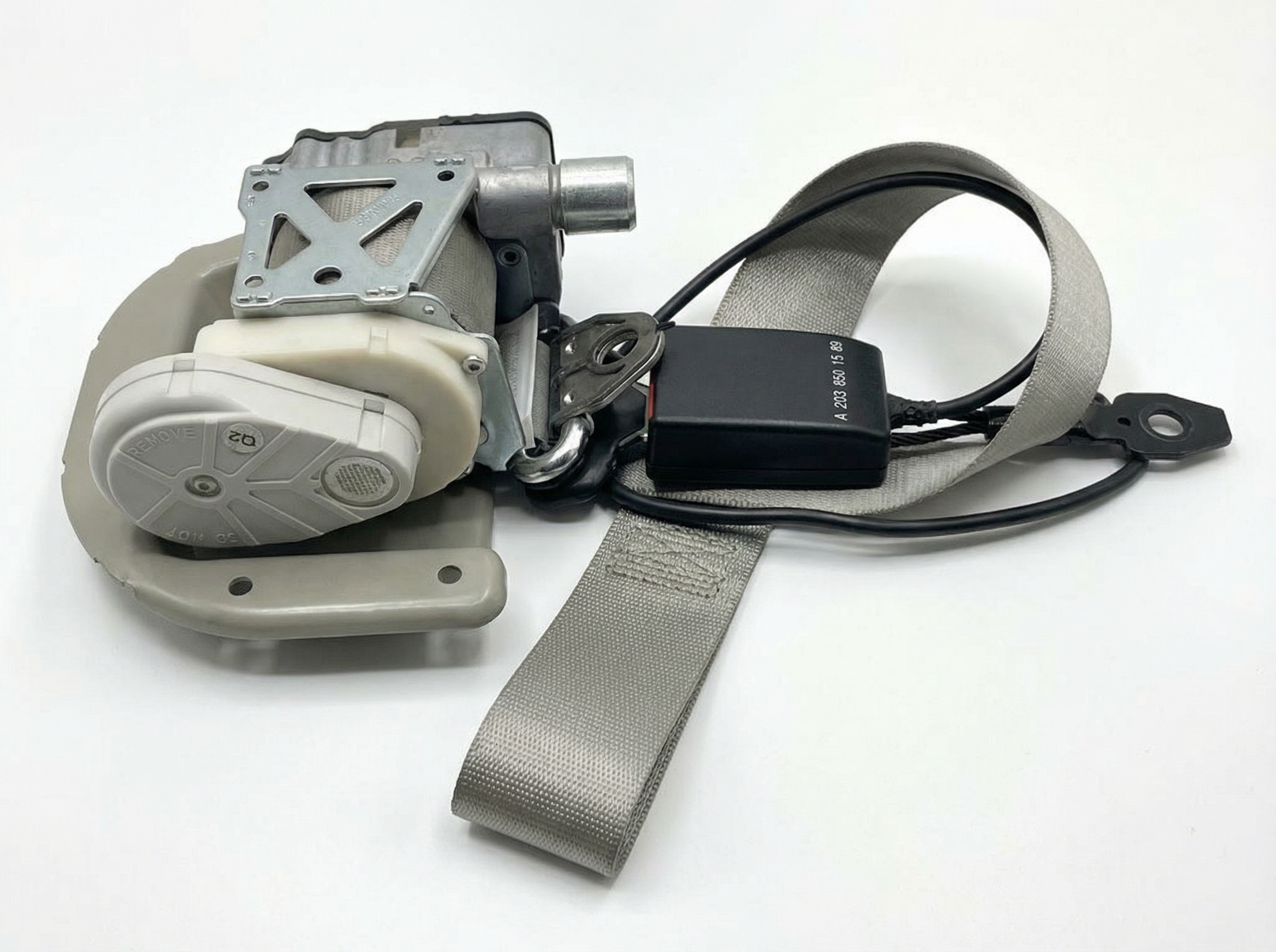 2003-2004 Mercedes-Benz CLK320 Seat Belt Assembly with Power Belt Feeder - Front (Used OEM)