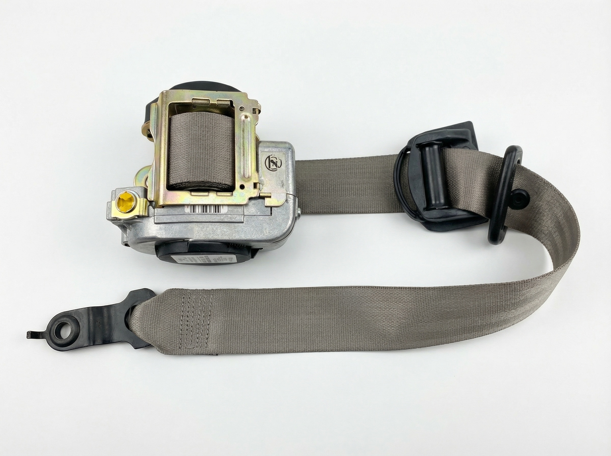 2003-2004 Mercedes-Benz E500 Black Seat Belt Buckle Assembly with Pretensioner - Front (Used OEM)